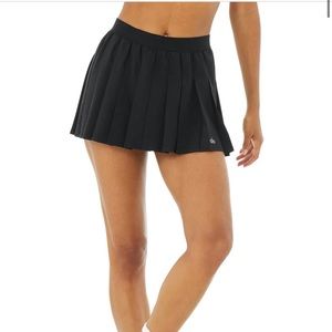 Alo Yoga Black Varsity Tennis Skirt